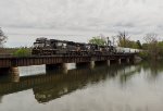 Westbound 11R crosses the Hoosick River at Schaghticoke / Fisherman's Lane